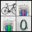 Ver imagem 2 de Quatro Suportes Gancho Organização Externa de Parede Cadeira Escada Bike Aço Resistente Branco