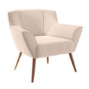 Ver imagem 3 de Poltrona Domus Prime para Sala Linho Bege Framar 82cm 120kg