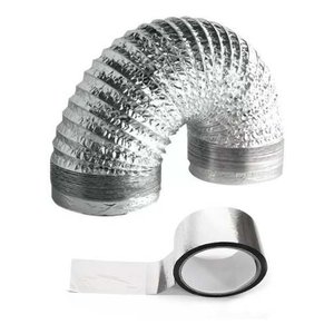 Duto Flexivel Aluminizado 150mm - 10 Metros + Rolo de Fita