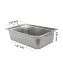 Ver imagem 2 de Cuba Gastronômica de Inox GN 1/1 de 150 mm com Alças FrigoPro