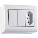 Ver imagem 2 de Caixa de Sobrepor 2 Interr 10A 250V e 1 Tomada 2p+t 10A 250V
