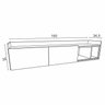 Rack Suspenso para TV até 65 Polegadas 2 Portas 2 Nichos 160cm Havana  - 3