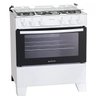 Fogão 5 Bocas Branco com Mesa Inox Atlas Mônaco Plus Bivolt - 2