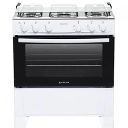 Fogão 5 Bocas Branco com Mesa Inox Atlas Mônaco Plus Bivolt - 1