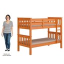 Ver imagem 3 de Beliche Solteiro Juvenil com Escada Fixa Bliss P05 Mel Acetinado - Mpozenato