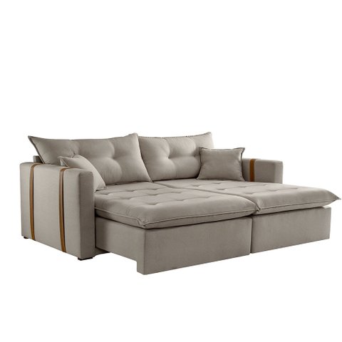 Sofa Cama e Reclinavel Lisboa 2,20m 04 Lugares Mola Ensacada Txr