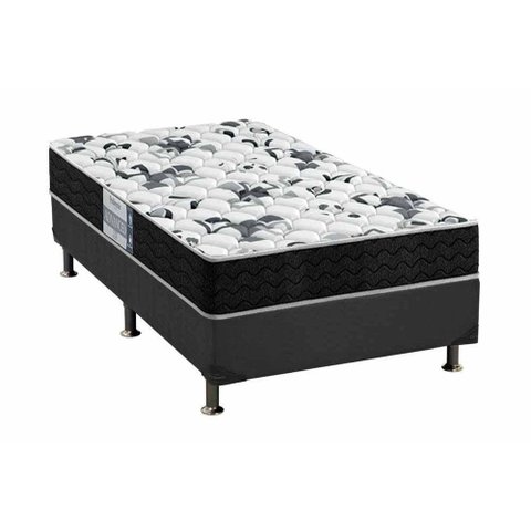 Cama Box Solteiro: Colchão Anatômico Probel D28/EP Advanced Tech1000 + Base CRC Suede Gray(88x188