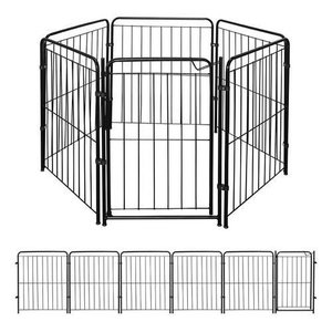 Cercado para Pet 5 Módulos + Portão 83cm Utilyse Preto Chiqueirinho Cães Gatos Coelhos