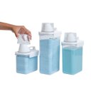 Ver imagem 2 de Kit com 3 Porta Sabão em Pó com Copo Dosador e Travas - Oikos