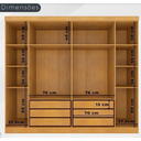 Ver imagem 3 de Guarda Roupa 6 Portas 6 Gavetas Olimpia - Móveis Valverde