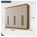 Ver imagem 2 de Guarda Roupa 6 Portas 6 Gavetas Olimpia - Móveis Valverde