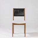 Ver imagem 4 de Kit 2 Cadeiras Sala de Jantar 55 x 45 x 90cm Tune Preto/Verniz Mel/Corda