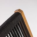 Ver imagem 3 de Kit 2 Cadeiras Sala de Jantar 55 x 45 x 90cm Tune Preto/Verniz Mel/Corda