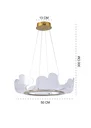Ver imagem 4 de Pendente 50cm e Cabo 3mt Metal Branco com Acrílico Cristal Led Integrado 3000k Bivolt Tupiara