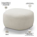 Ver imagem 3 de Puff Decorativo Orgânico para Sala de Estar Living Barolo L06 Bouclê Branco - Lyam Decor