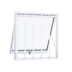 Janela de Aluminio Maxim-ar 60x60cm com Grade e Vidro Lucasa Alumínios - 2