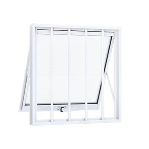 Janela de Aluminio Maxim-ar 60x60cm com Grade e Vidro Lucasa Alumínios
