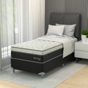 Ver imagem 5 de Cama Box Solteiro D33 0,88x1,88x53cm Amarílis Montreal Branco/Preto