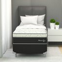 Ver imagem 6 de Cama Box Solteiro D33 0,88x1,88x53cm Amarílis Montreal Branco/Preto