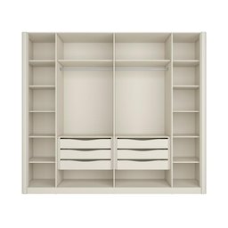 Guarda Roupa Casal 276cm com 6 Portas de Abrir 100% Mdf Cor:luna - 4
