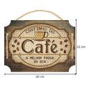 Ver imagem 4 de Placa Decorativa com Corda Cantinho do Café 22x30cm MDF - Wp Connect