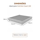 Ver imagem 3 de Cama Japonesa com Cabeceira Louvre Seo Casal Bouclé Off White - Sallar Home