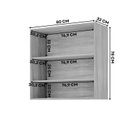 Ver imagem 3 de Armário Aéreo 80cm 2 Portas Celeste Marrom/Cinamomo/Off White