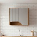 Ver imagem 1 de Armário Aéreo 80cm 2 Portas Celeste Cinamomo/Off White