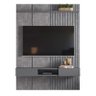 Painel Ripado 153cm Para TV 65 Polegadas Bless 1.6 Lukaliam Cimento Queimado - 1