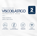 Ver imagem 4 de Kit 2 Travesseiros Viscoelástico Nasa Reconflex 50x70x15cm