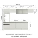 Ver imagem 7 de Armário de Cozinha Completa 300cm Branco Topazio Madesa 01