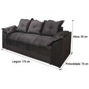 Ver imagem 4 de Sofá 3 Lugares Marrom 603 Paris