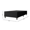 Ver imagem 3 de Cama Box Solteiro 0,88m e 38cm de Altura Prince Preto Preto