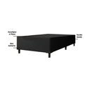Ver imagem 2 de Cama Box Solteiro 0,88m e 38cm de Altura Prince Preto Preto