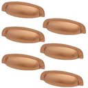 Ver imagem 1 de Conjunto 6 Puxadores 2773 Quebec Concha Cobre para Móveis Armários Gavetas Torralba