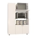 Ver imagem 6 de Armário de Cozinha Multiuso 2 Nichos para Forno e Micro 3 Portas e 4 Prateleiras