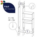 Ver imagem 4 de Armário de Cozinha Multiuso 2 Nichos para Forno e Micro 3 Portas e 4 Prateleiras