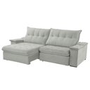 Ver imagem 4 de Sofá Lua Linho 02 Módulos 120 Cm B25cm Meu Sofá Online A230 Linho Cinza