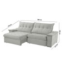 Ver imagem 6 de Sofá Lua Linho 02 Módulos 120 Cm B25cm Meu Sofá Online A230 Linho Cinza