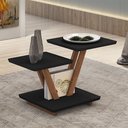 Ver imagem 1 de Mesa de Centro Decorativa Laguna Tampo Base Quadrada Preta