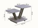 Ver imagem 3 de Mesa de Centro Decorativa Laguna Tampo Base Quadrada Preta