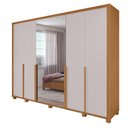 Ver imagem 1 de Guarda Roupa Easy Space 6 Pts Espelho Amendoaclean/off White