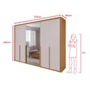 Ver mais imagens de Guarda Roupa Easy Space 6 Pts Espelho Amendoaclean/off White