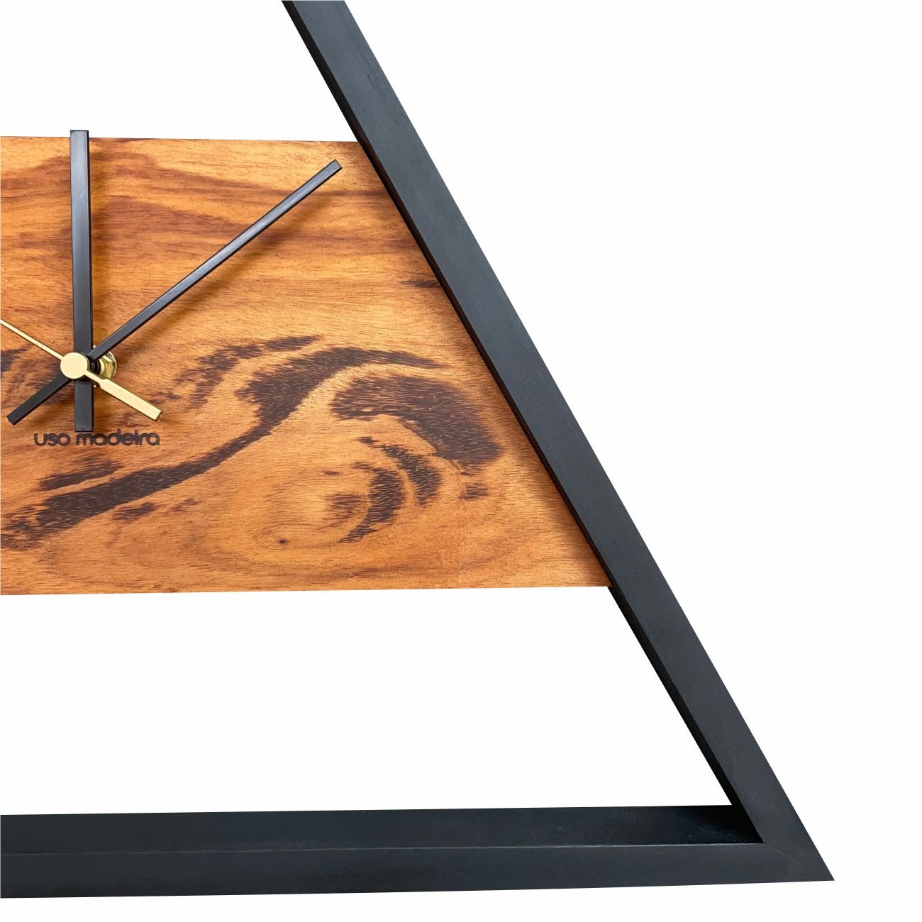 Relógio de Parede em Madeira Grande 50cm Design Industrial - Muiracatiara - 2
