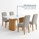 Ver mais imagens de Conjunto Sala de Jantar 4 Lugares Isla e Lyra MDF Cinamomo Off White e Cinza