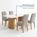 Ver mais imagens de Conjunto Sala de Jantar 6 Lugares Isla e Lyra MDF Cinamomo Off White e Cinza