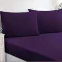Ver imagem 2 de Jogo de Cama Malha Lençol 100% Algodão Gran Moratta 3 Peças Casal - Roxo