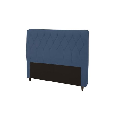 Cabeceira Viena Plus Queen 1600mm Veludo Azul - Simbal