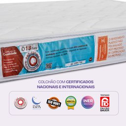Colchão para Berço Americano D18 Hipoalergênico 130x70x10cm - Bf Colchões - 4