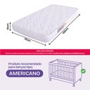 Ver imagem 2 de Colchão para Berço Americano D18 Hipoalergênico 130x70x10cm - Bf Colchões